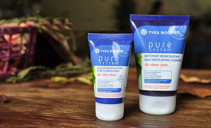 Yves Rocher Pure System Daily Exfoliating Cleanser โฟมล้างหน้าปราบสิว