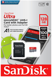 SanDisk Ultra Micro SDXC Class: 10 / U1 (100MB/s) – 128GB