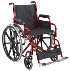 AOLIKE รถเข็นผู้ป่วย Wheelchair วีลแชร์ พับได้ โครงเหล็กชุบ รุ่น ALK903B-46