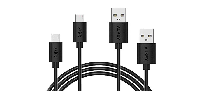 Aukey [สายหนา 4 mm] สายชาร์จ Quick Charge 3.0+2.0 Compatible Micro 2.0 USB Cable สายชาร์จ/สายซิงค์ รองรับชาร์จไวจากระบบ Fast Charge Qualcomn
