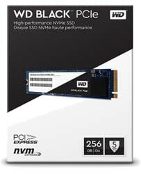 WD BLACK 250GB SSD M.2 2280 PCIe NVMe 3.0 x4