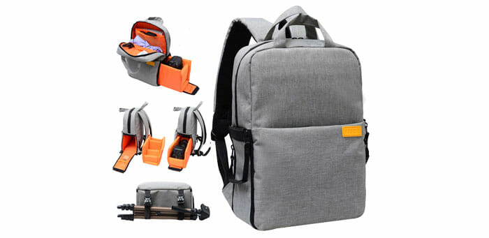 YASCIO กระเป๋าเป้ ใส่กล้อง มีถุงกันน้ำแถมให้ในชุด แบบโปรเฟชชั่นนอล กระเป๋ใส่กล้อง DSLR